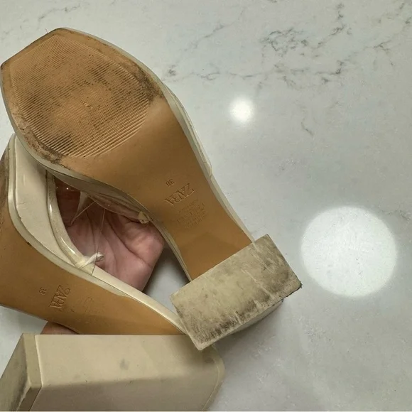 Zara Ivory PVC Platform Sandals - Picture 8 of 8